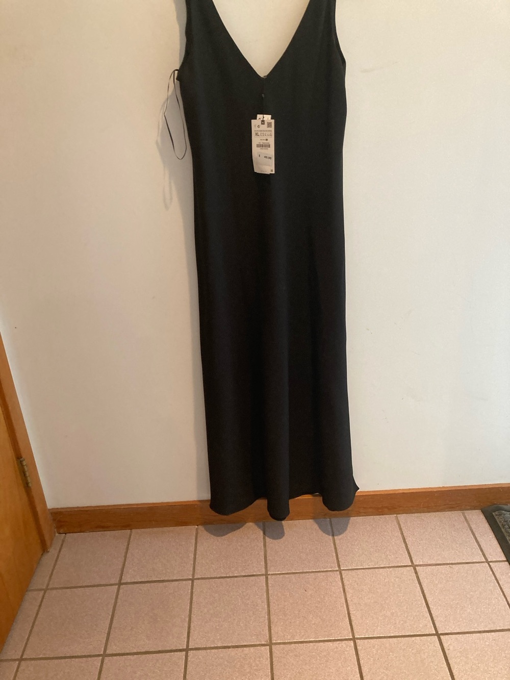 Zara Black V-Neck Slip Maxi dress. NWT - Picture 9 of 9